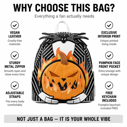 Skellington Pumpkin Backpack