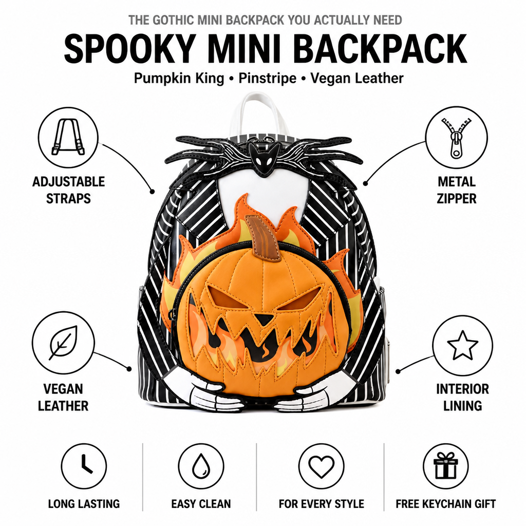 Skellington Pumpkin Backpack